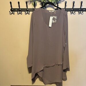 Soft Surroundings Lavender Asymmetrical Blouse NEW WITH TAGS